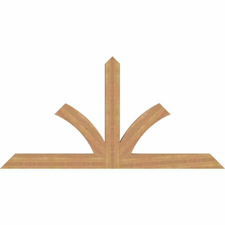 Ekena Millwork Richland Timber Gable Bracket, Western Red Cedar, 84"W x 42"H x 3 1/2"D x 5 1/2"F, 12/12 Pitch GBW084X42X0406RIC00SWR